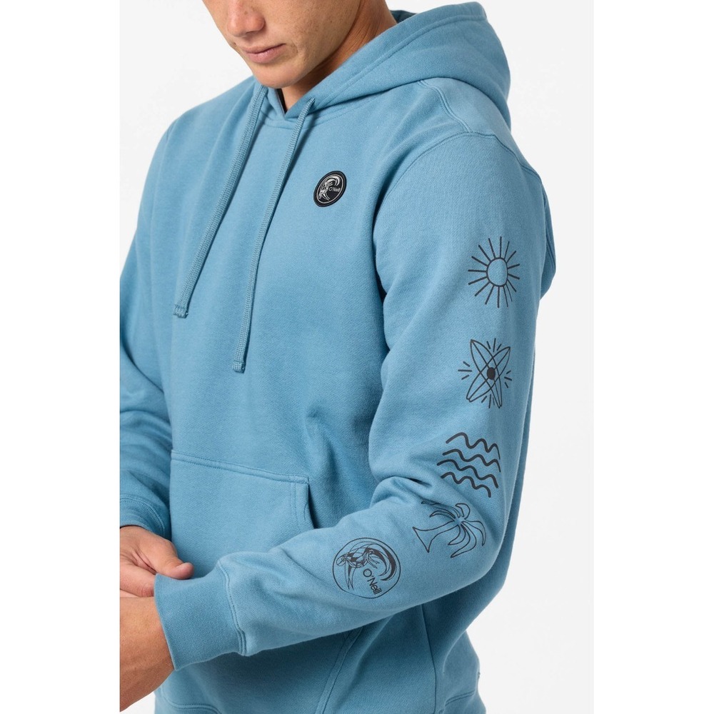O'Neill O'riginals Men's Camino Hooded Hoodie Pullover Fleece Sweatshirt L Blue